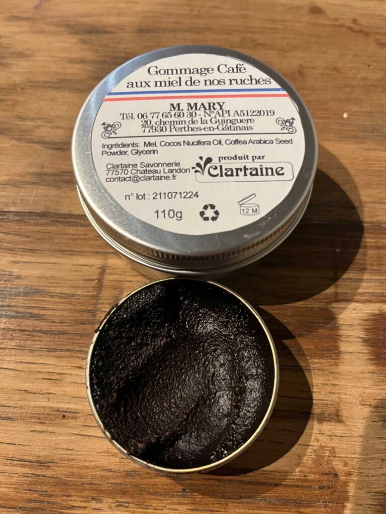 gommage café au miel de la miellerie de perthes